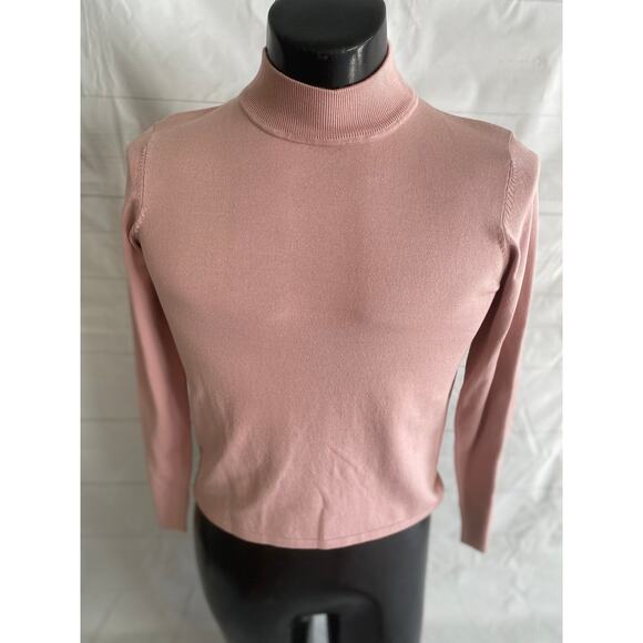 Pendleton Sweater Women’s Medium Pink Soft Stretchy Mock Neck Long Sleeve READ* - Picture 1 of 8